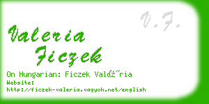 valeria ficzek business card